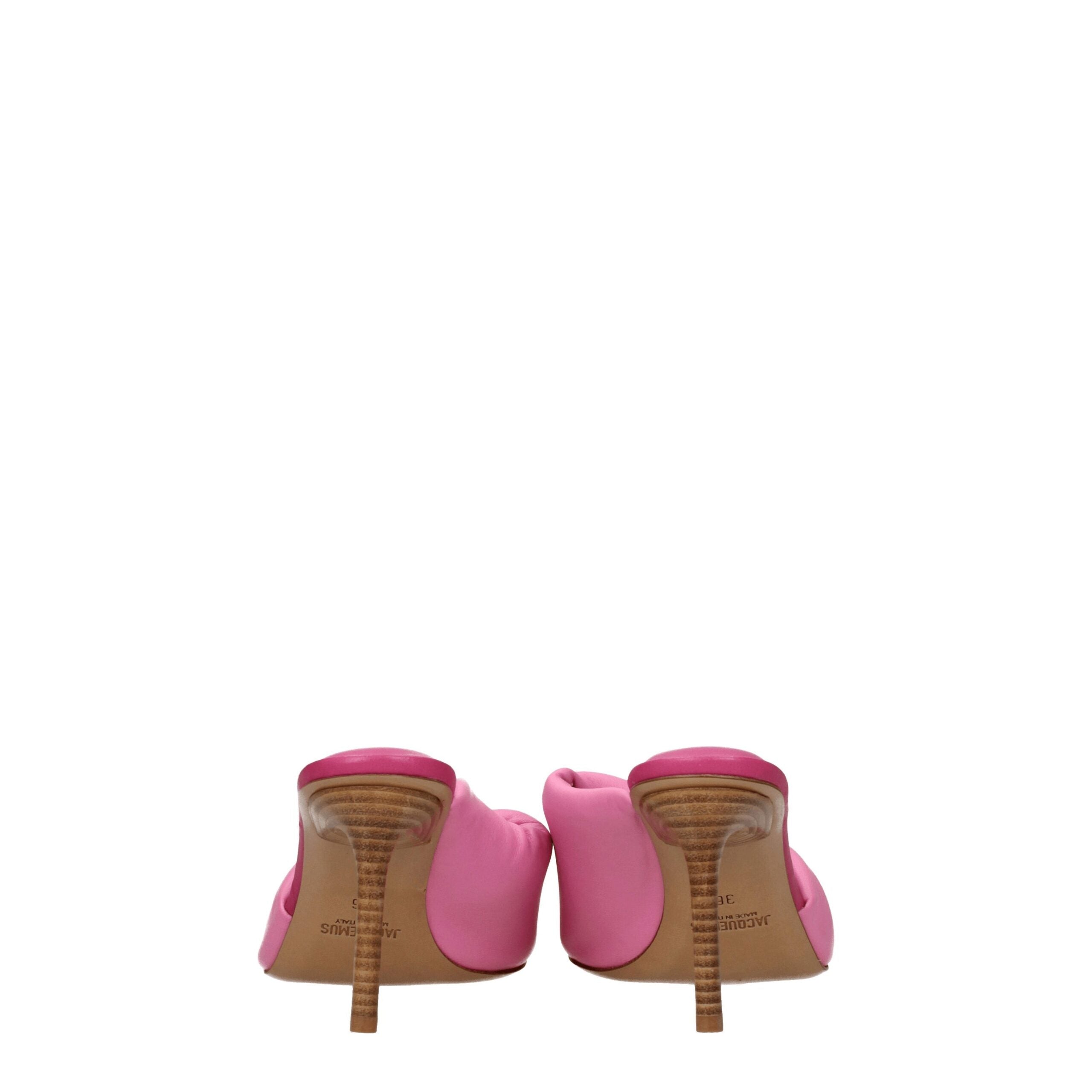 Jacquemus – Pink Leather Stiletto Heels Sandals