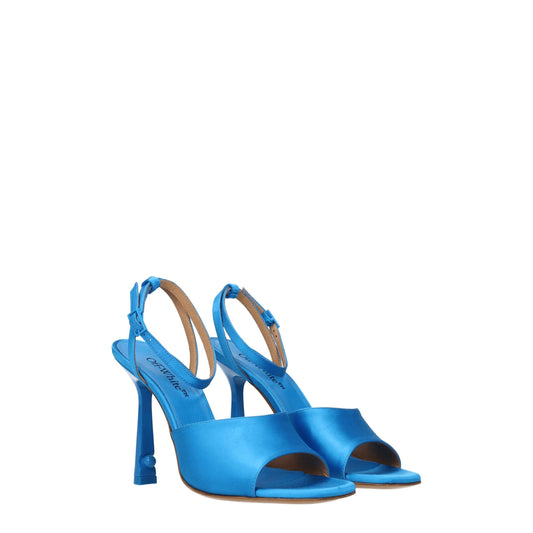 Off-White – Blue Satin Stiletto Sandals