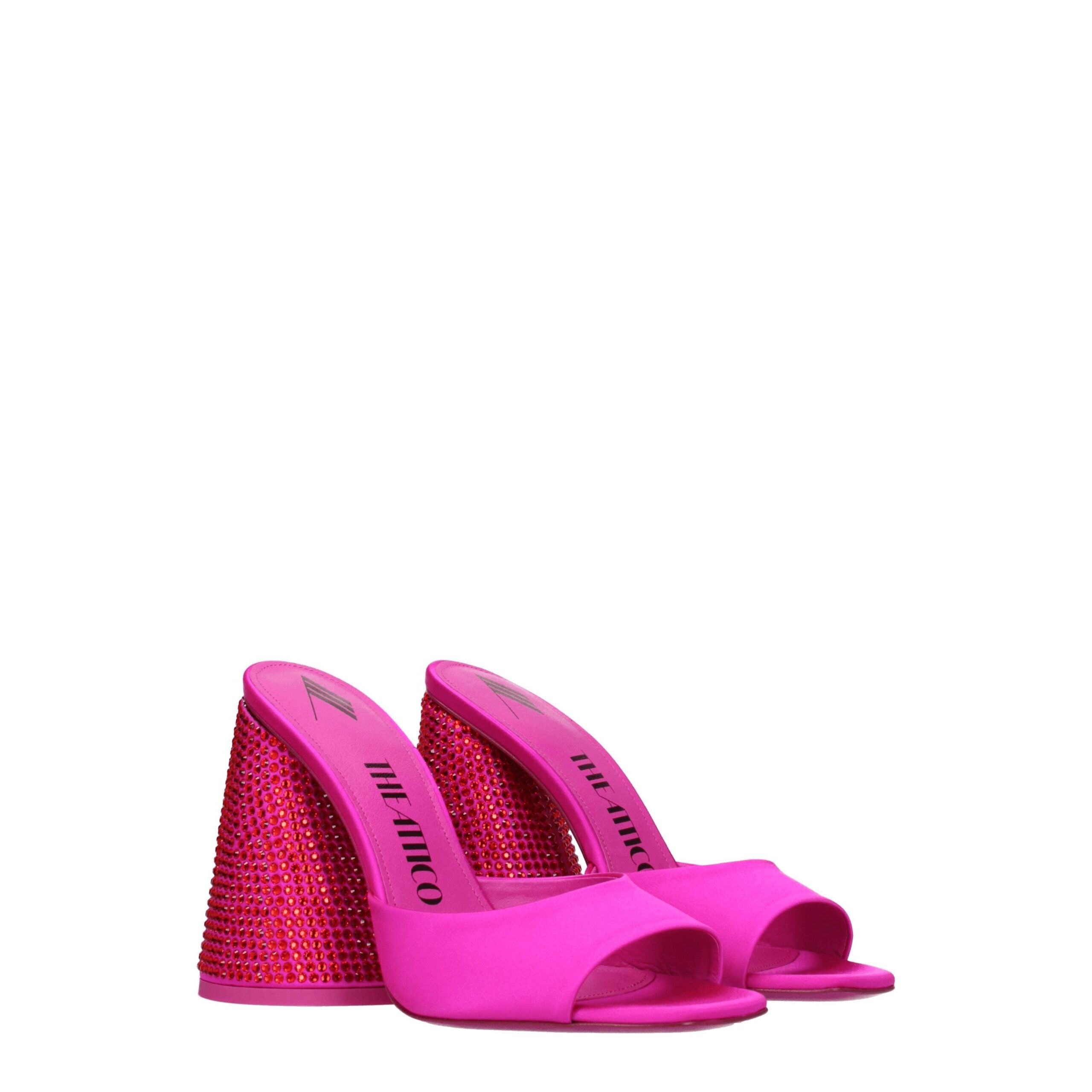 The Attico – Pink Satin Platform Sandals