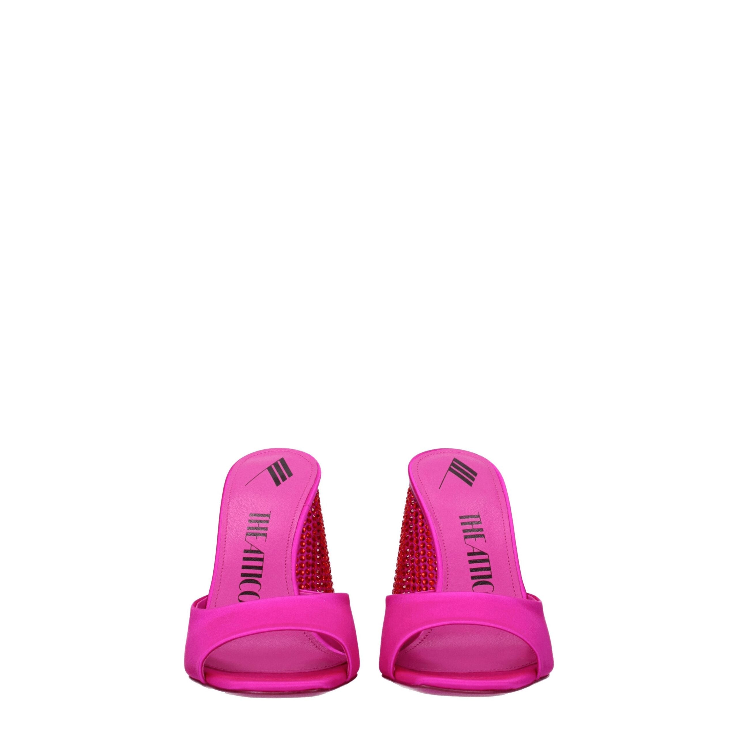 The Attico – Pink Satin Platform Sandals