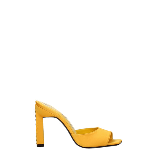 The Attico – Orange Satin Rhinestone Stiletto Sandals