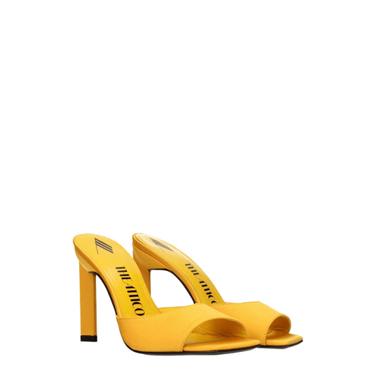 The Attico – Orange Satin Rhinestone Stiletto Sandals