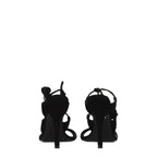 The Attico – Black Suede Stiletto Heel Sandals