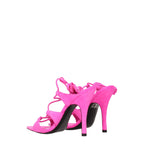The Attico – Fuchsia Suede Strappy Stiletto Sandals