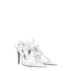 The Attico – White Leather Stiletto Sandals