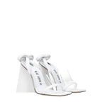 The Attico – White Leather Stiletto Sandals