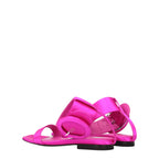 The Attico – Fuchsia Satin Flat Sandals