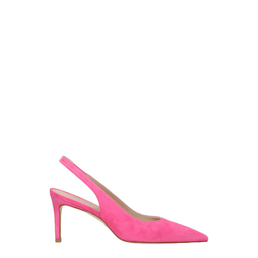 Stuart Weitzman – Pink Suede Slingback Pumps