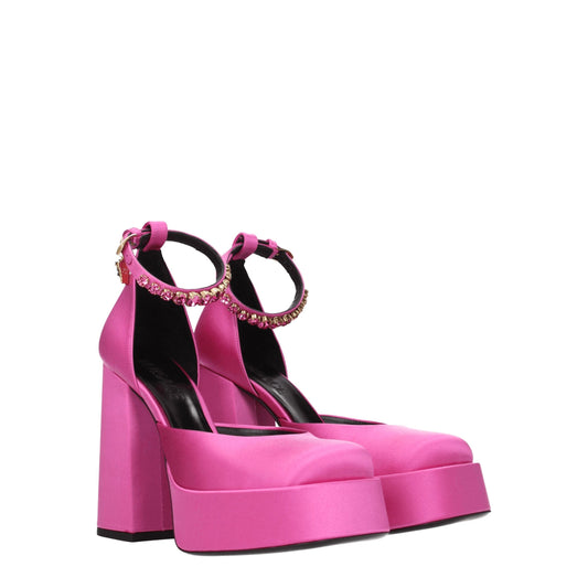 Versace – Pink Satin High Heel  Rhinestone
