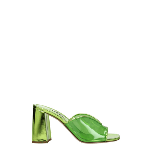 Miu Miu – Green Plexiglass Platform Sandals