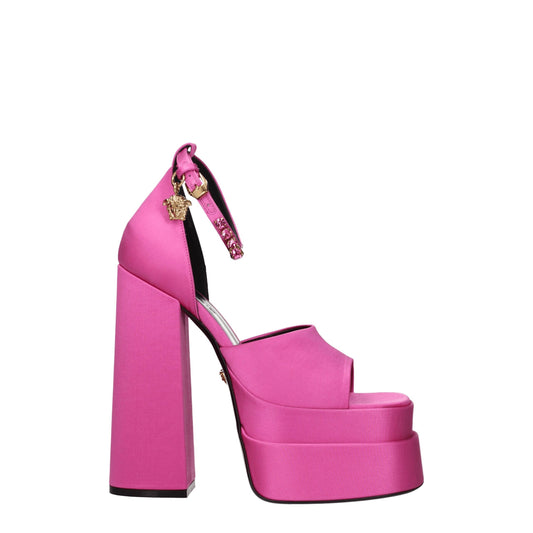 Versace – Fuchsia Satin High Heel Platform