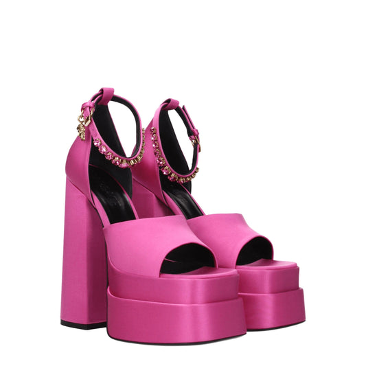 Versace – Fuchsia Satin High Heel Platform