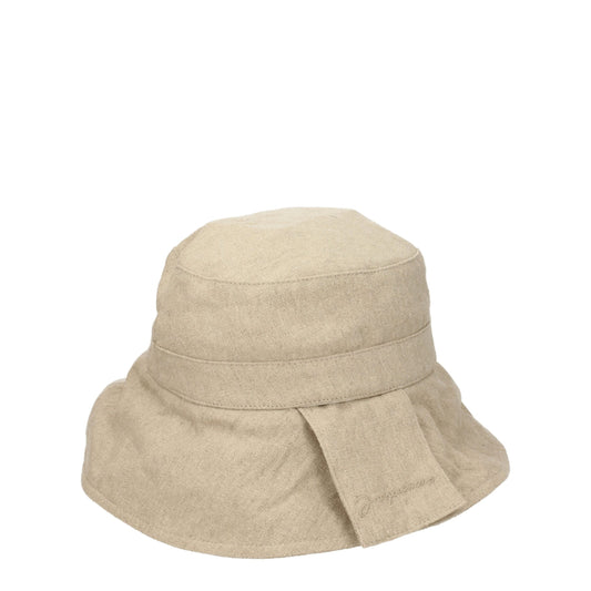 Jacquemus - Beige Linen Bucket Hats