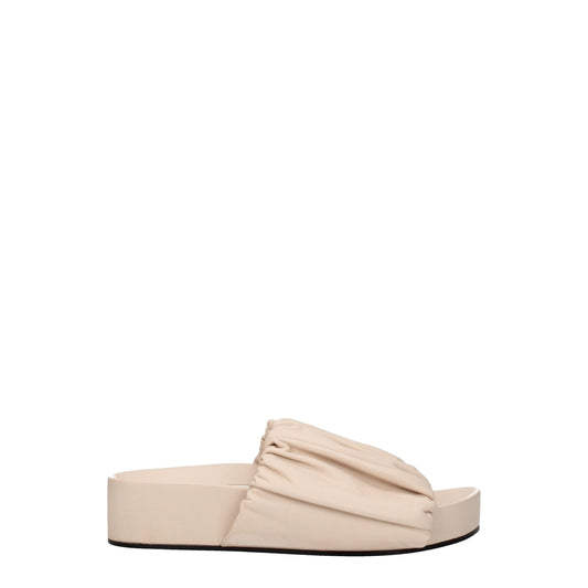 Jil Sander – Pink Leather Slippers Sandals