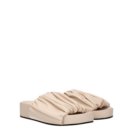 Jil Sander – Pink Leather Slippers Sandals