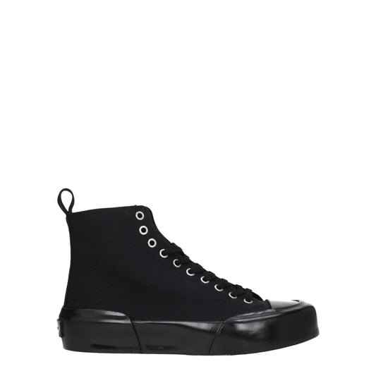 Jil Sander – Black Fabric High Top Sneakers