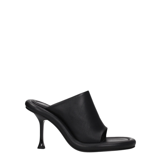 Jw Anderson – Black Leather Stiletto Heels Sandals