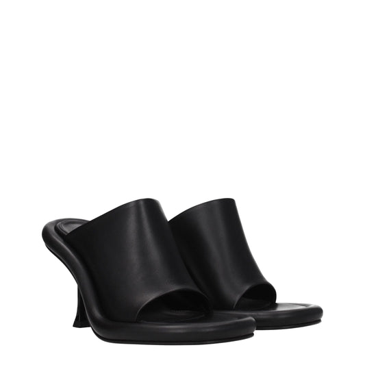 Jw Anderson – Black Leather Stiletto Heels Sandals