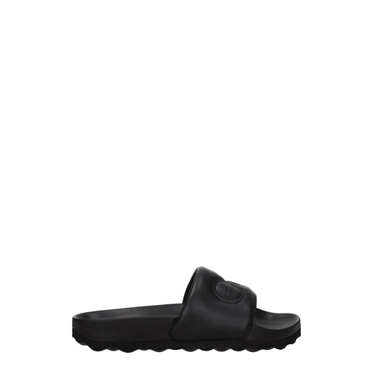 Off-White – Black Leather Slippers