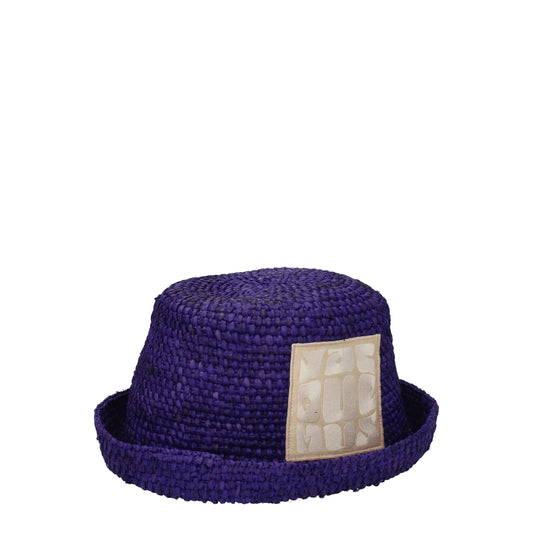 Jacquemus - Purple Raffia Hats
