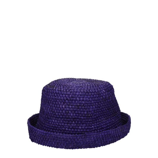 Jacquemus - Purple Raffia Hats