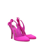 The Attico – Pink Satin Stiletto Sandals