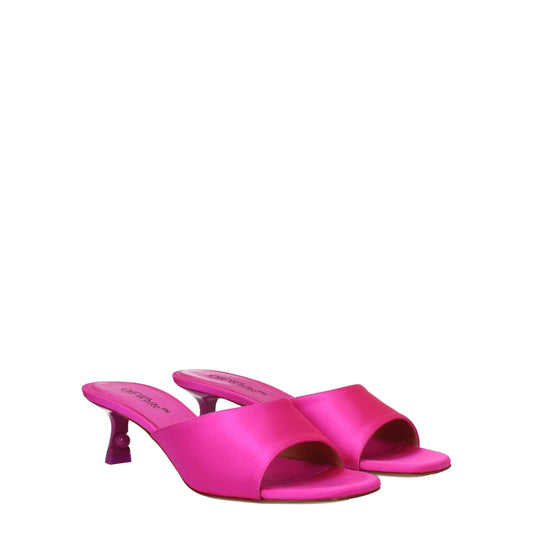 Off-White – Pink Satin Stiletto Sandals