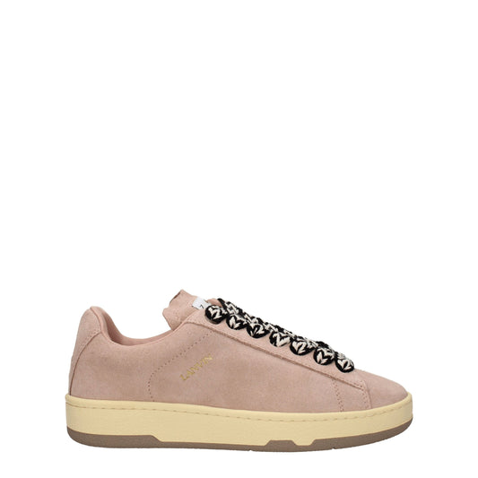 Lanvin – Pink Suede Low-Top Sneakers
