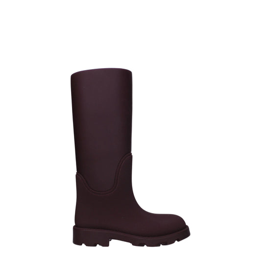Burberry – Bordeaux Rubber Rain Boots