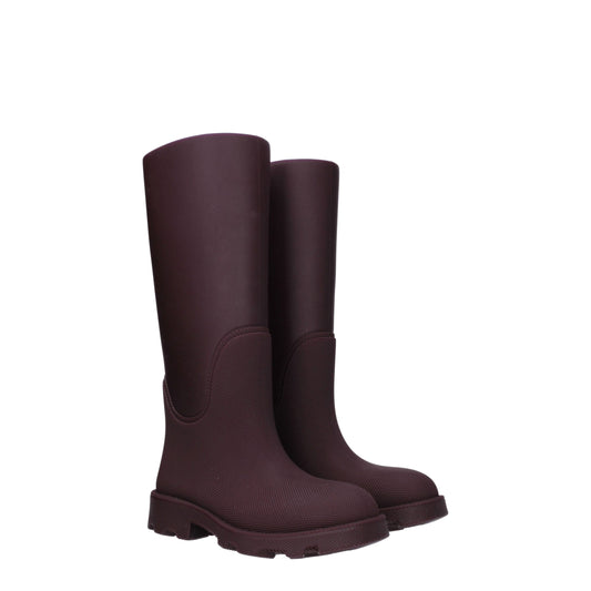 Burberry – Bordeaux Rubber Rain Boots