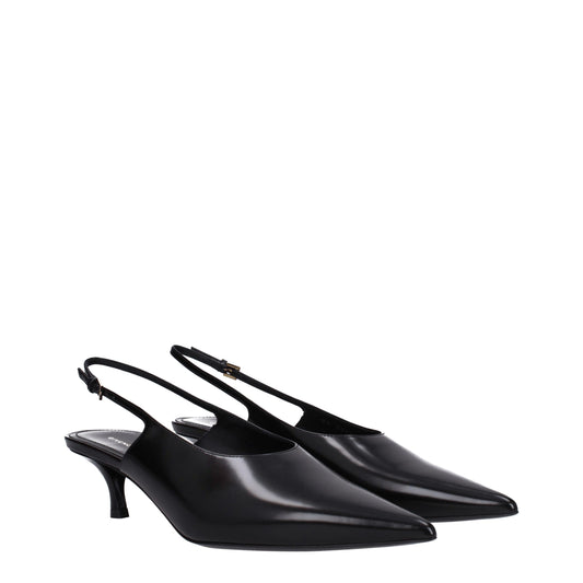 Givenchy – Black Leather Mid Heel Pumps