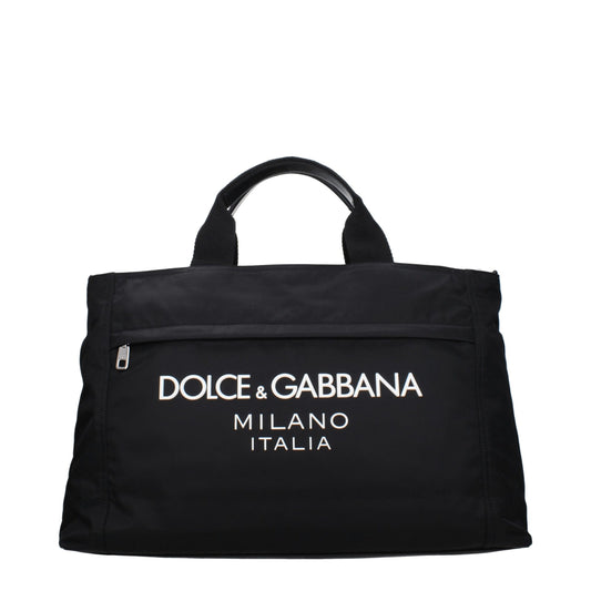 Dolce & Gabbana – Black Fabric Travel Bag