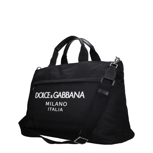 Dolce & Gabbana – Black Fabric Travel Bag