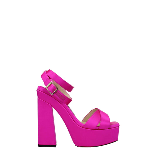 Jimmy Choo – Pink Satin Platform Sandals
