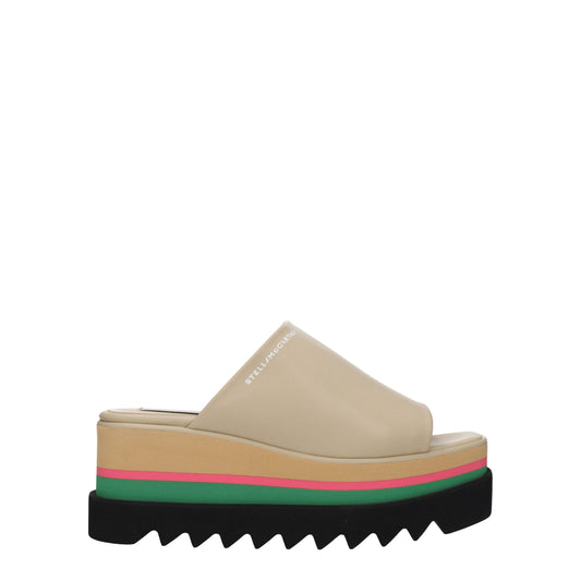 Stella McCartney – Beige Wedge Slides