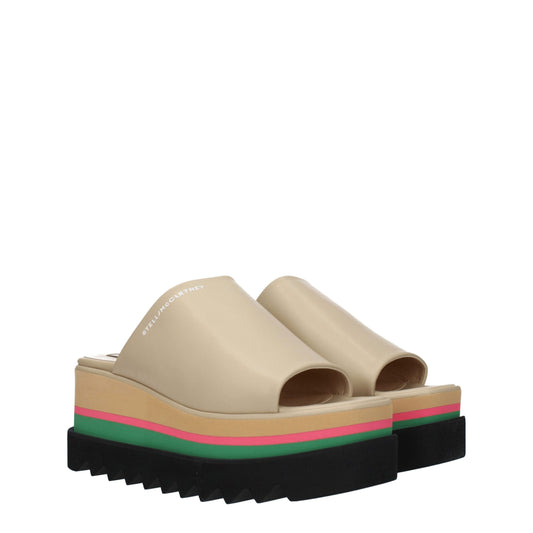 Stella McCartney – Beige Wedge Slides