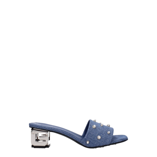Givenchy – Blue Fabric Flat Sandals