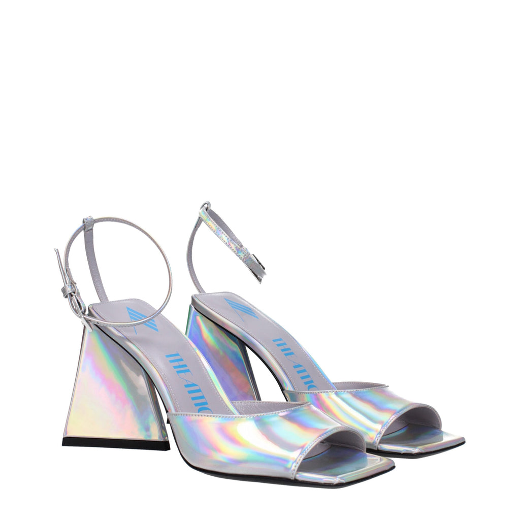 The Attico – Silver Eco Leather Platform Sandals