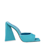 The Attico – Light Blue Velvet Platform Sandals
