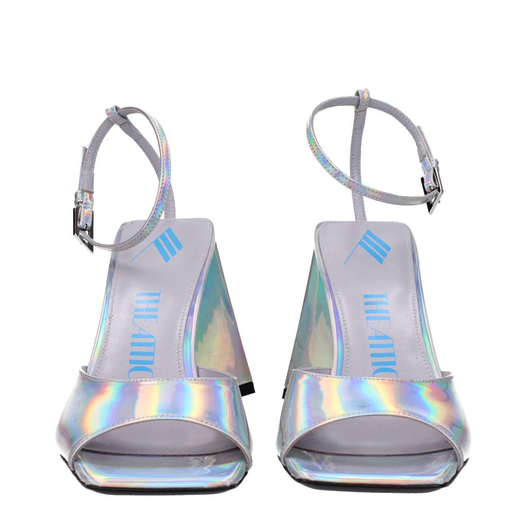 The Attico – Silver Eco Leather Platform Sandals