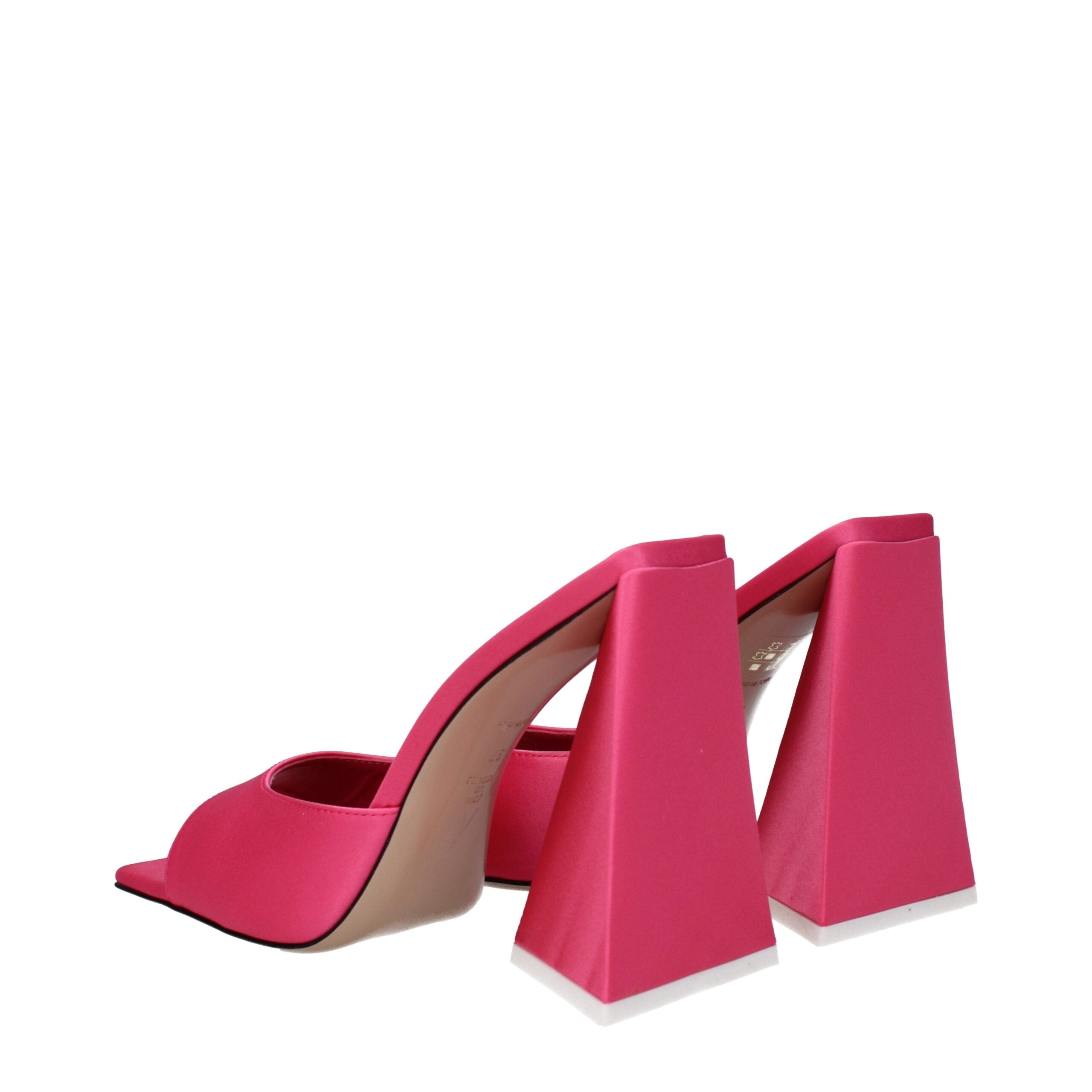 The Attico – Pink Fabric Open-Toe Platform Sandals
