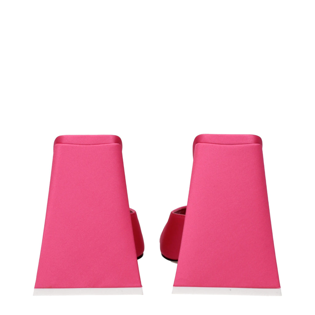 The Attico – Pink Fabric Open-Toe Platform Sandals