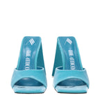 The Attico – Light Blue Velvet Platform Sandals
