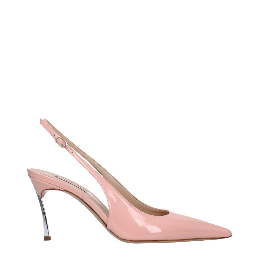 Casadei – Pink Patent Leather Slingback Pumps