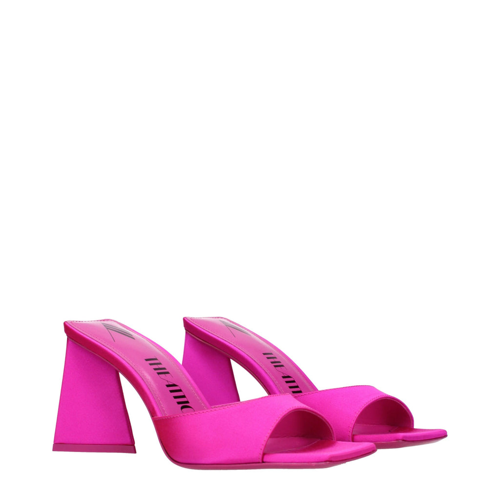 The Attico - Pink Satin Stiletto Heels Sandals