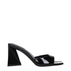 The Attico - Black Leather Stiletto Heels Sandals