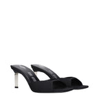 The Attico - Black Satin Stiletto Heels Sandals