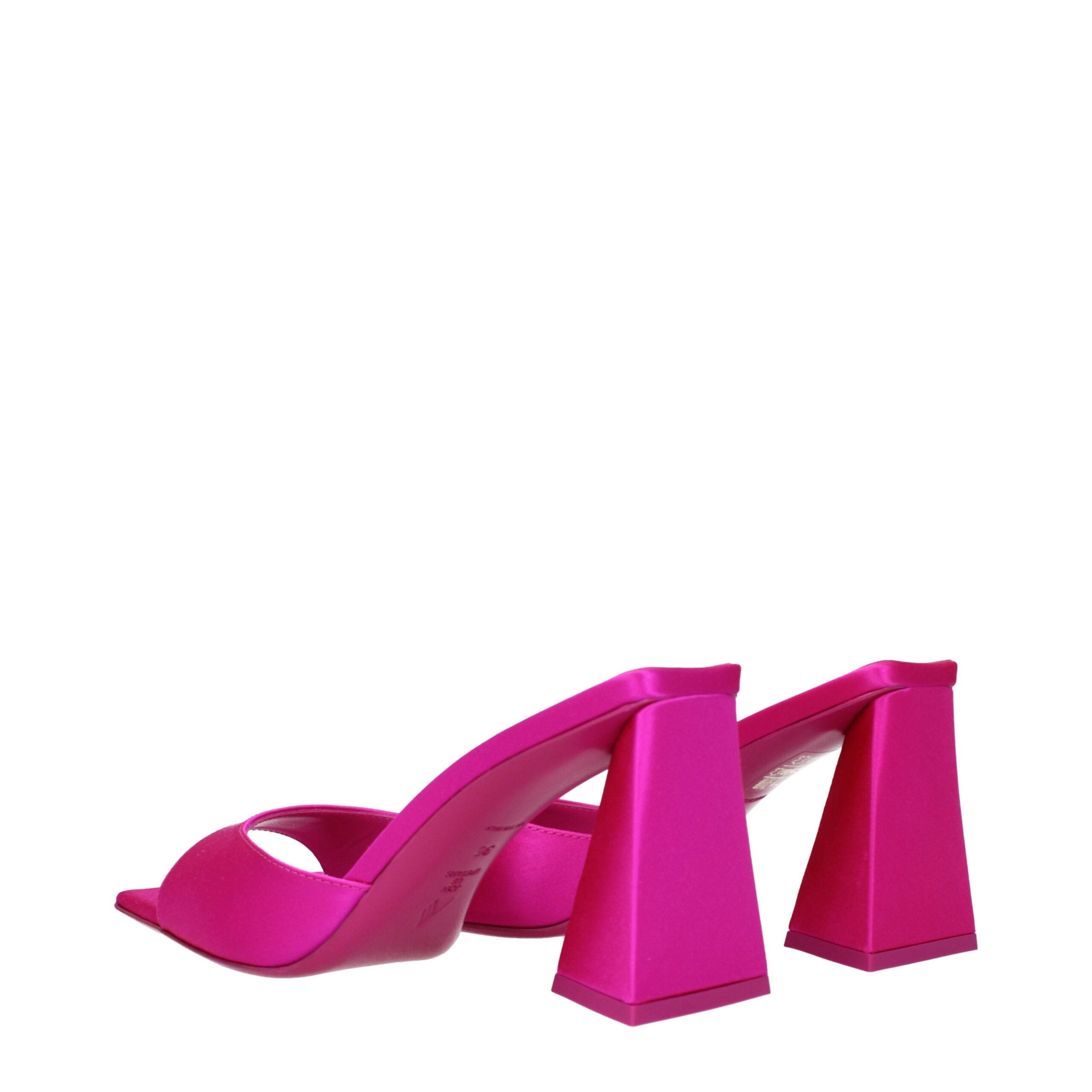 The Attico - Pink Satin Stiletto Heels Sandals