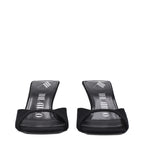 The Attico - Black Satin Stiletto Heels Sandals