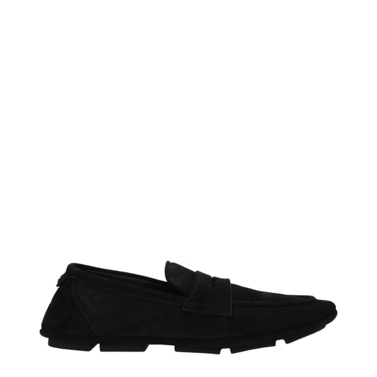 Dolce & Gabbana – Black Leather Slip-On Loafers